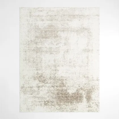 Giverny Wool and Viscose Hand-Knotted White Area Rug 10'x14'