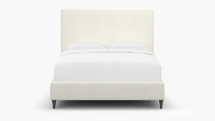 Classic Bed, Sheepskin, Espresso Decorative Tapered Leg, King