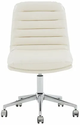 Decolin Swivel Desk Chair - White/Silver