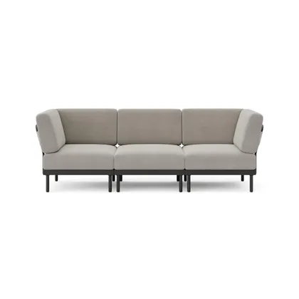 Relay Outdoor 3-Piece Sofa - Shale - All Weather Fabric