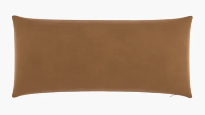 Throw Pillow 14" x 30", Nutmeg Luxe Velvet, 14" x 30"