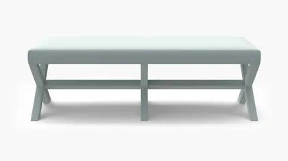 Double X Bench, Spa Performance Plush Velvet