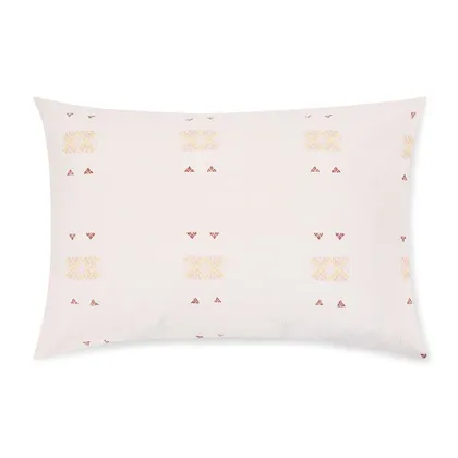 Blush Cactus Silk Pillowcases + Shams by St. Frank | Pink | Standard Sham Set | Cotton/Silk