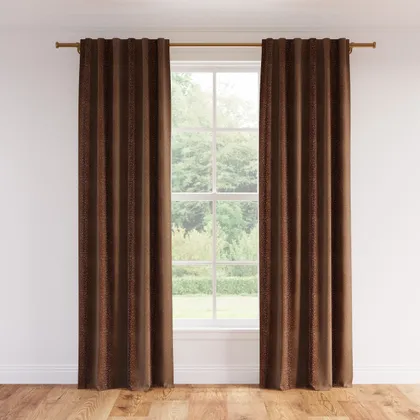 Printed Linen Curtain, Antelope, 50" x 96", Privacy
