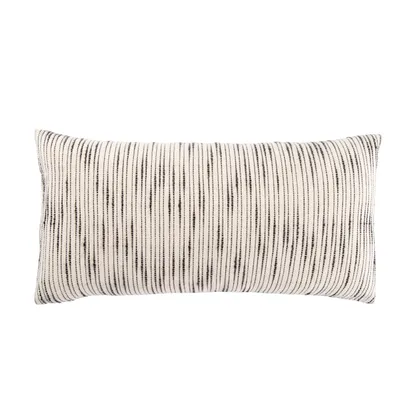 Design (US) White Gray 12"X24" Pillow