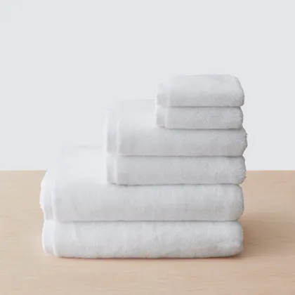 The Citizenry Organic Plush Bath 2 Face Towels | White