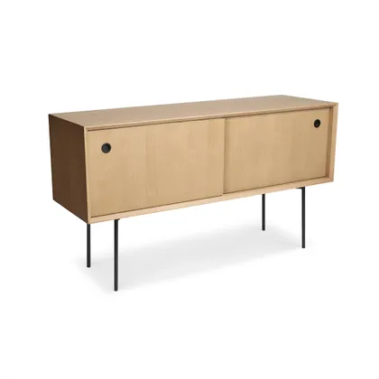 Carta Credenza - Oak - Wood / Straight Leg