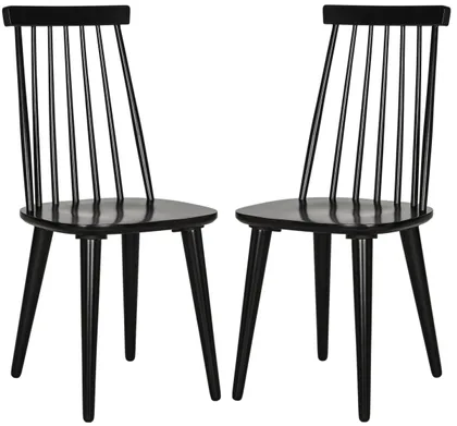 Burris 17''H Spindle Side Chair (Set of 2)- Black - Safavieh