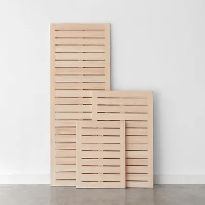 The Citizenry Hinoki Wood Bath Mat | Large | Light Wood