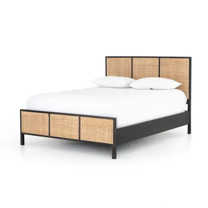 Sydney King Bed-Black Wash