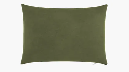 Throw Pillow 14" x 20", Zucchini Luxe Velvet, 14" x 20"
