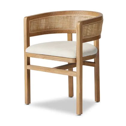 Cordoba Dining Armchair-Bergamo Parchmnt