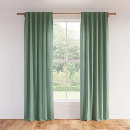 Linen Curtain, Blue Spruce Linen, 50" x 96", Privacy