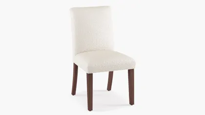 Classic Dining Chair, Snow Boucle, Espresso