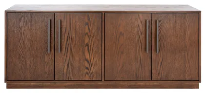 Mallory 4 Door Media Stand - Dark Brown