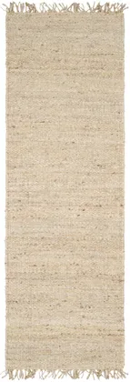 Jute Beige Indoor 3' x 12' Handmade Rug