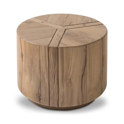 Renan End Table-Natural Reclaimed French