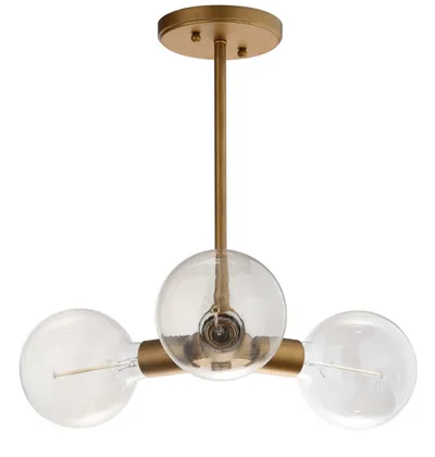 Harkin 3 Light 18-Inch Dia Adjustable Pendant - Gold - Safavieh