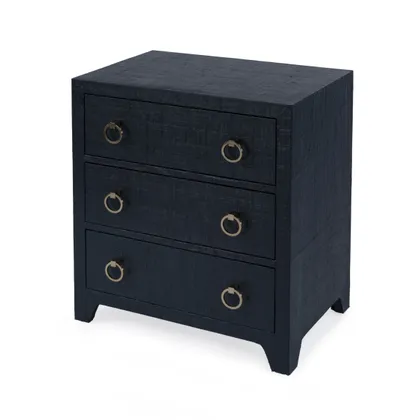 Bar Harbor Navy Raffia Nightstand