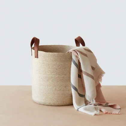 The Citizenry Mercado Storage Baskets Round | Medium | Tan