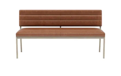 Nora Leather Wood Framed Upholstered Bench
