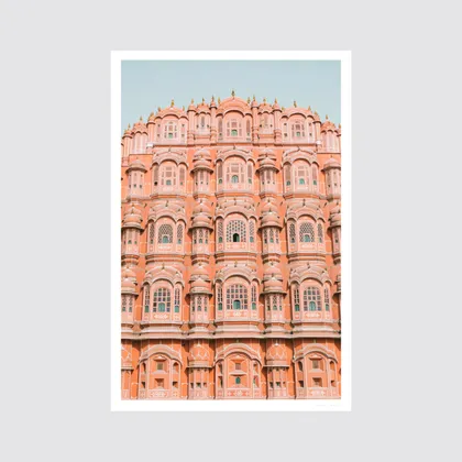 The Citizenry Hawa Mahal Wall Art No Frame | 24" x 36" | Pink