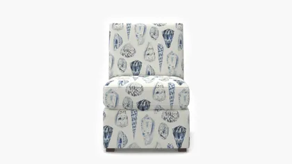 Classic Slipper Chair, Porcelain Coquina