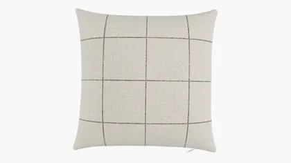 Throw Pillow 16", Coal Windowpane, 16" x 16"