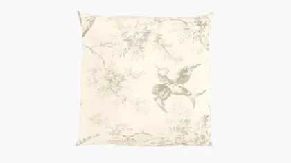 Throw Pillow Cover 16", Cream Swallows, 16" x 16"