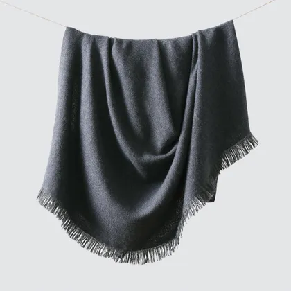The Citizenry La Calle Alpaca Throw | Stone Blue