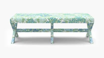 Double X Bench, Mist Million Flowers