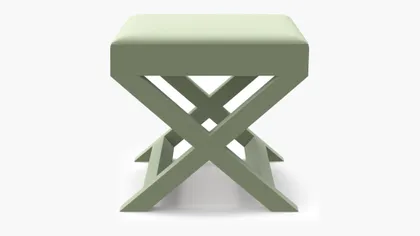 X Bench, Celadon Performance Plush Velvet