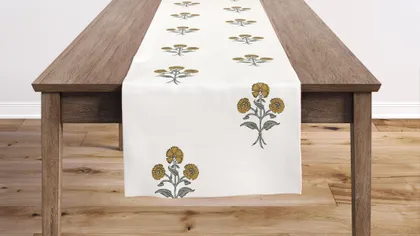 Table Runner 16" x 90", Marigold Delphine, 16" x 90"