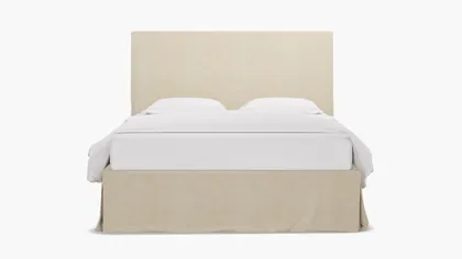 Slipcovered Bed, Talc Everyday Linen, Queen