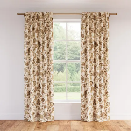 Printed Linen Curtain, Tawny La Vendee, 50" x 96", Privacy