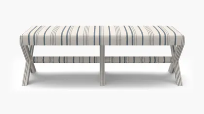 Double X Bench, Blue Market Stripe