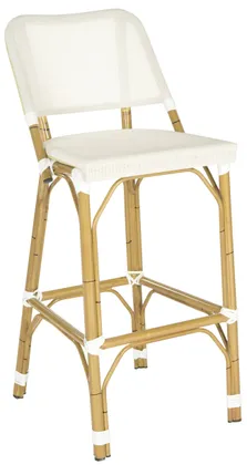 Deltana Bar Stool Beige (Indoor/Outdoor) - Beige - Safavieh