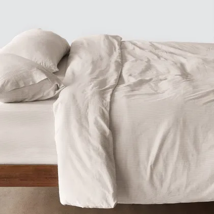 The Citizenry Stonewashed Linen Duvet Cover | King/Cal King | Duvet + Sham Set | Black