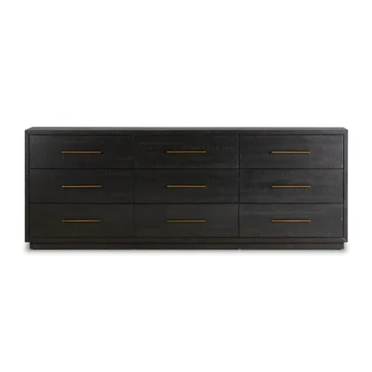 Suki 9 Drawer Dresser - Burnished Black Solid