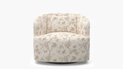 Deco Swivel Chair, Terracotta Swallows