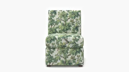 Classic Slipper Chair, Vert Woodland