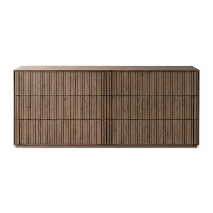Leo 6 Drawer Dresser-Rustic Grey