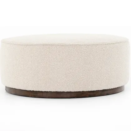 Sinclair Large Round Ottoman-Knoll Nat