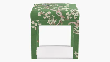 Parsons Ottoman, Jade Cherry Blossom
