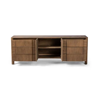 Pollard Media Console-Tan Oak