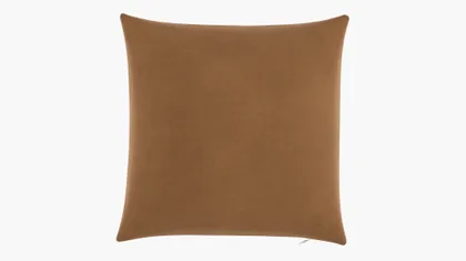 Throw Pillow 18", Nutmeg Luxe Velvet, 18" x 18"
