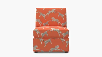 Grande Slipper Chair, Henna Cheetah
