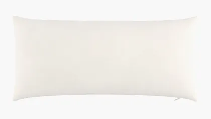 Throw Pillow 14" x 30", White Classic Velvet, 14" x 30"