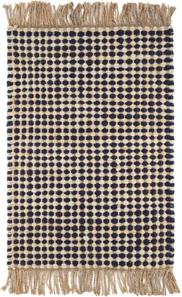 Kuba Black Handwoven Jute Rug