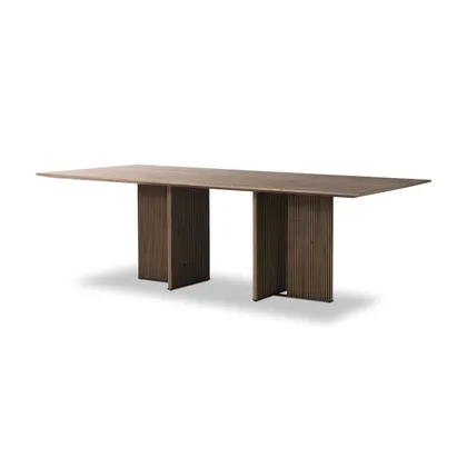 Leo Dining Table-Rustic Grey Veneer